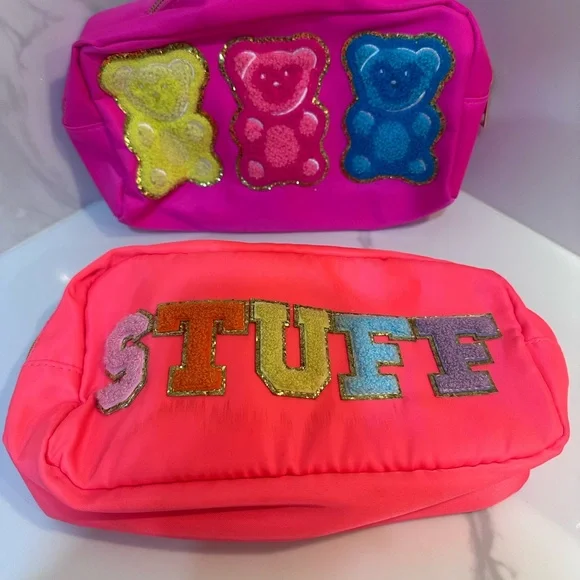 Colorful Stuff Pouch with Bear Design - Picture 1 of 6